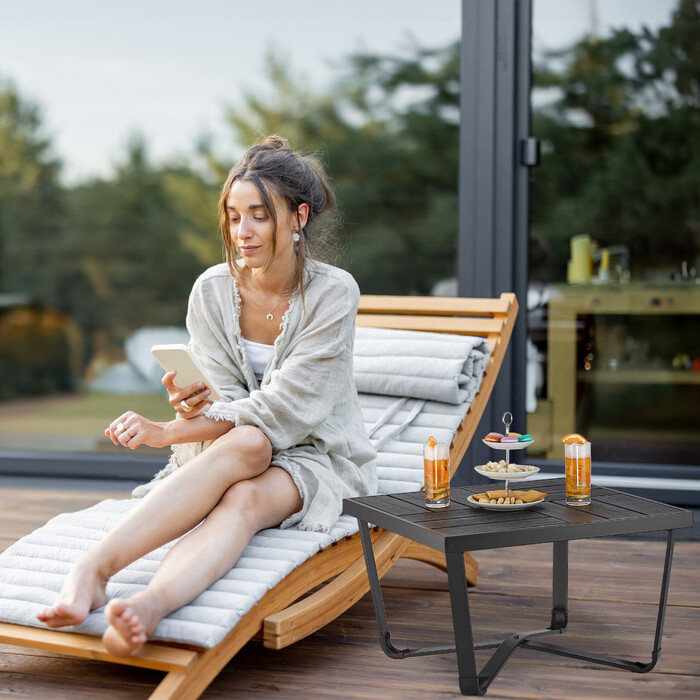 Relaxdays Balkontisch in Holzoptik
