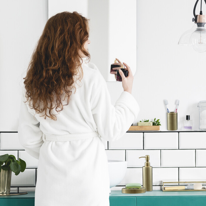Relaxdays 4-tlg. Badezimmer Set in Gold