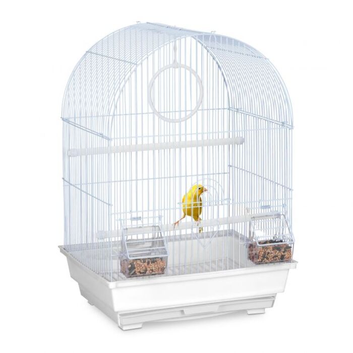 Relaxdays  Vogelkäfig mit Zubehör weiß