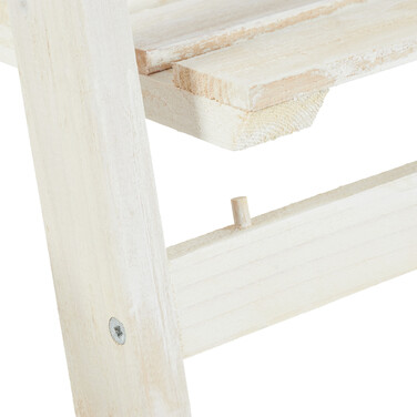 Relaxdays Weiße Blumentreppe aus Holz