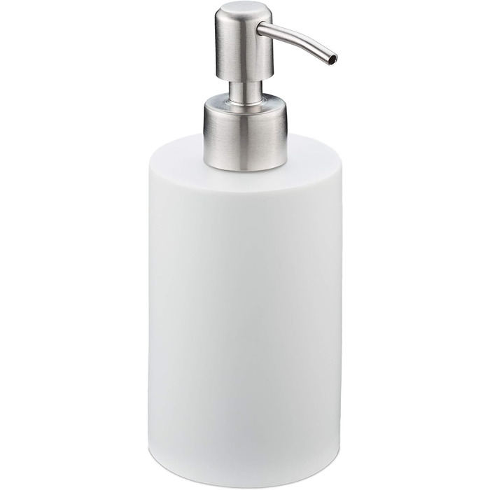 Relaxdays Seifenspender, 180 ml, nachfüllbar, Bad, WC, Küche, Flüssigseifenspender
