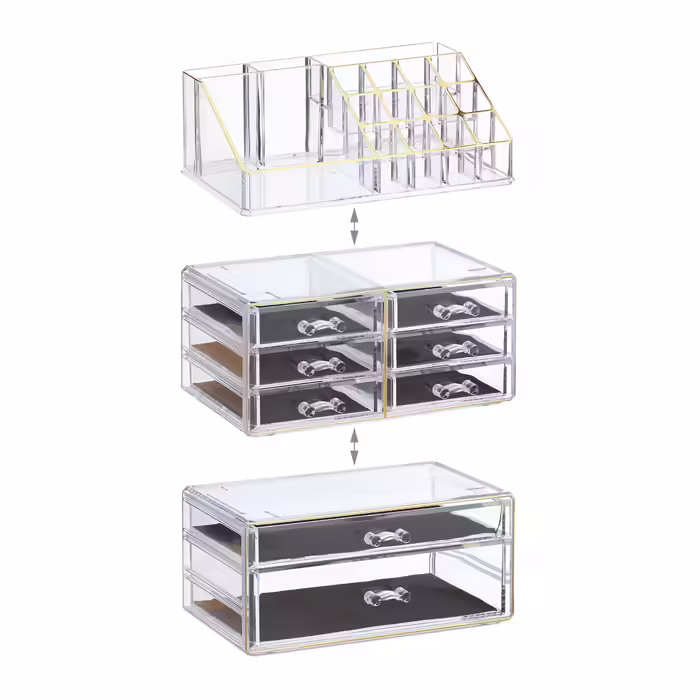 Relaxdays Make Up Organizer mit 8 Schubladen