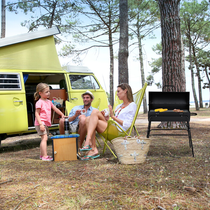 Relaxdays Holzkohlegrill mit Deckel
