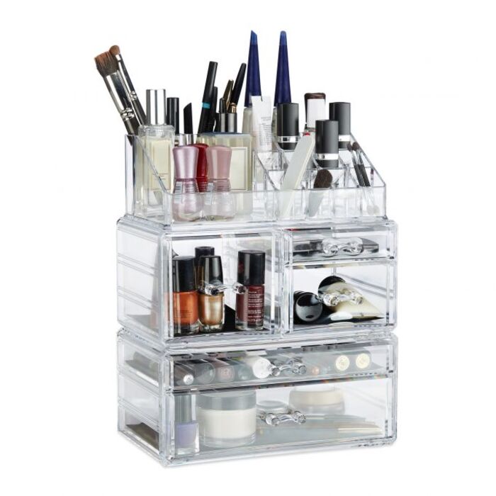 Relaxdays Acryl Make Up Organizer mit 21 Fächern