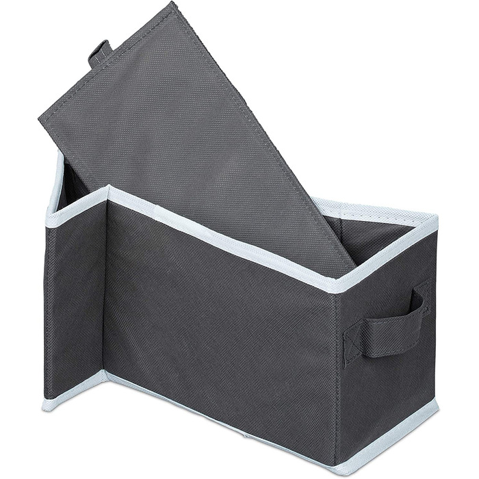 Relaxdays,  Hängeregal Stoff, Hängeaufbewahrung, 6 Fächer, 2 Schübe, für Kleiderschrank, HBT: ca. 82x14,5x30 cm, 30 x 14.5 x 82 cm (Grau)