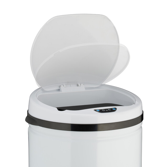 Relaxdays Sensor Mülleimer 50l weiß