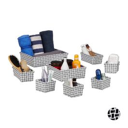 Relaxdays Aufbewahrungskorb 8er Set