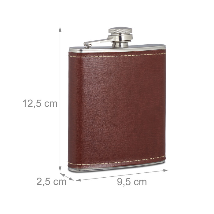 Relaxdays Flachmann 10er Set
