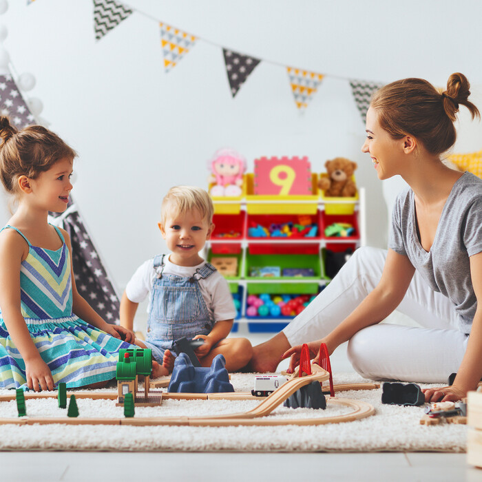 Relaxdays Kinderregal weiß mit Aufbewahrungsboxen