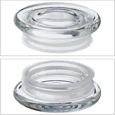 Relaxdays Vorratsgläser, 6er Set, 750 ml, luftdichte Glasbehälter