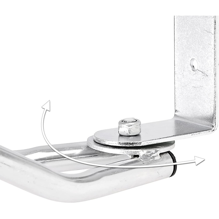 Relaxdays 4x Fahrradständer Set, Wandparker, verstellbar, HBT 32,5x9x28,5cm, Silber
