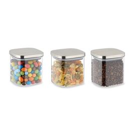 Relaxdays 3er Set Vorratsgläser mit Deckel 600 ml