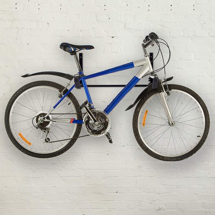 Relaxdays, schwarz Fahrrad Wandhalterung, klappbar, Radaufhängung, Tragkraft 30 kg, Radhalter HxBxT 19,5 x 44 x 47 cm, Fahrra