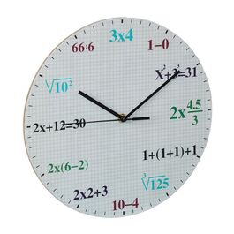 Relaxdays Wanduhr mit mathematischen Formeln