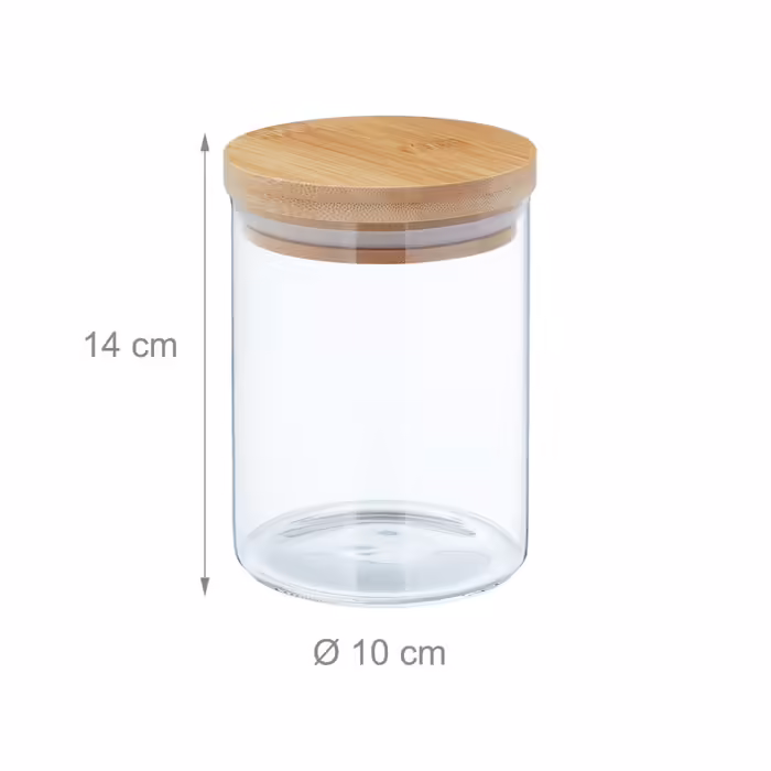 Relaxdays 4er Set Vorratsgläser mit Deckel 750 ml