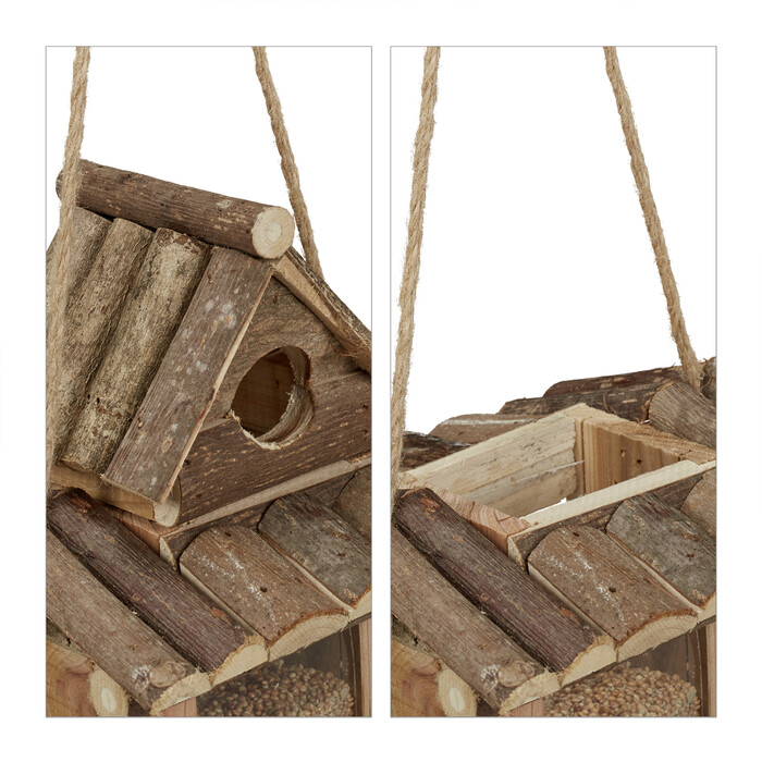 Relaxdays Vogelfutterhaus zum Aufhängen