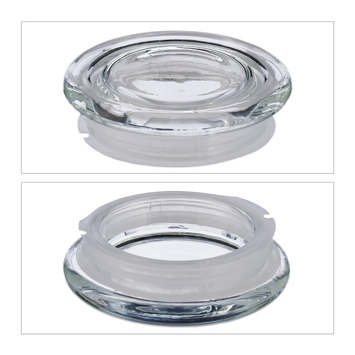Relaxdays 6er Set Vorratsgläser mit Deckel 1300 ml