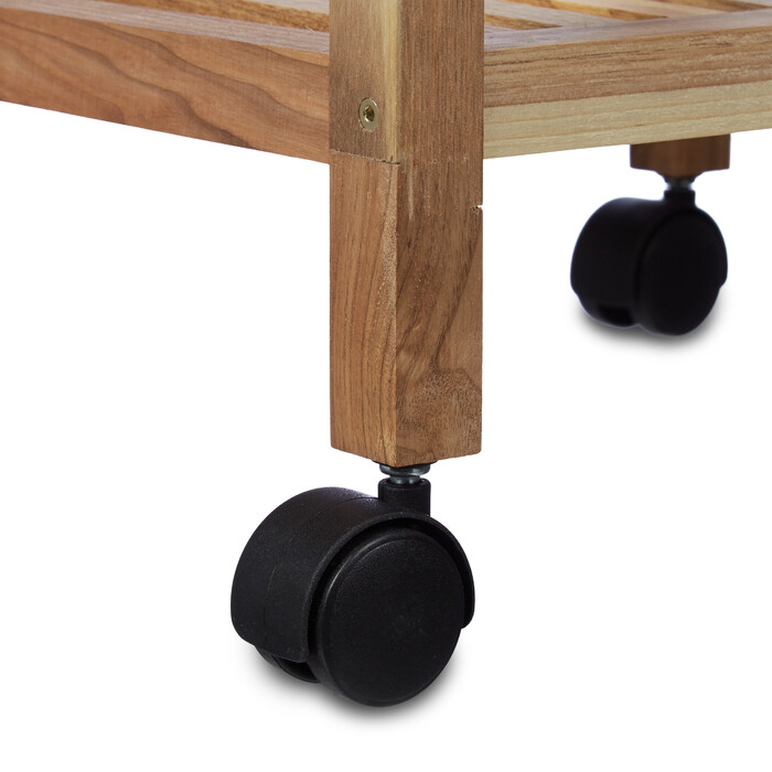Relaxdays Badregal mit Rollen Holz