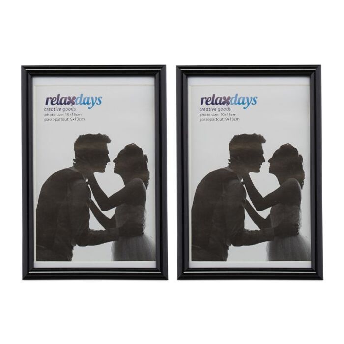 Relaxdays Bilderrahmen 2er Set 10 x 15 cm