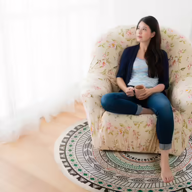 Relaxdays Runder Teppich mit Mandala-Design