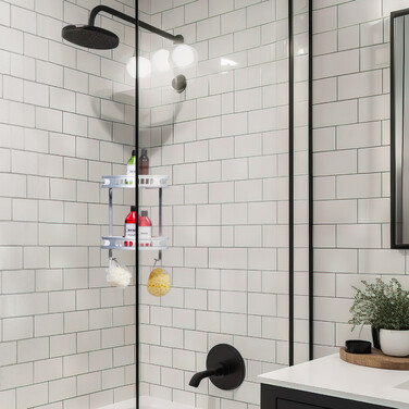 Relaxdays Badeckregal für Dusche