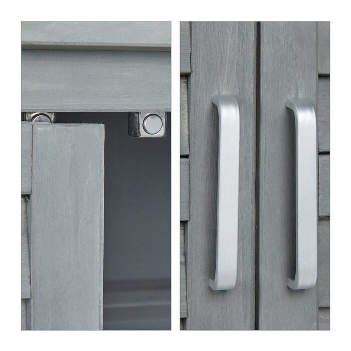 Relaxdays Grauer Gartenschrank 3 Fächer