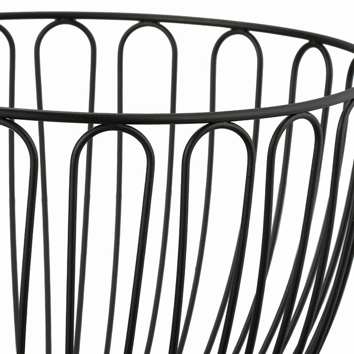 Relaxdays Schwarze Obstschale aus Metall