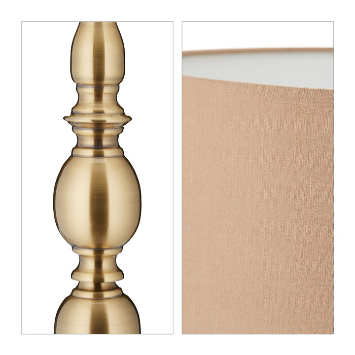 Relaxdays Stehlampe Wohnzimmer beige