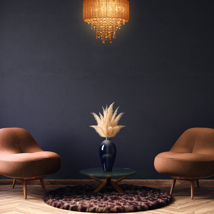 Relaxdays Deckenlampe Organza Kristall
