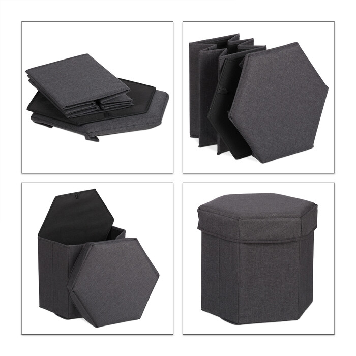 Relaxdays Sitzhocker mit Stauraum