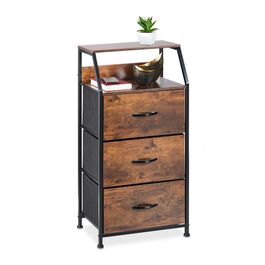 Relaxdays Standregal Industrial mit 3 Schubladen