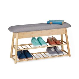 Relaxdays Schuhbank mit Sitzfläche und Stauraum