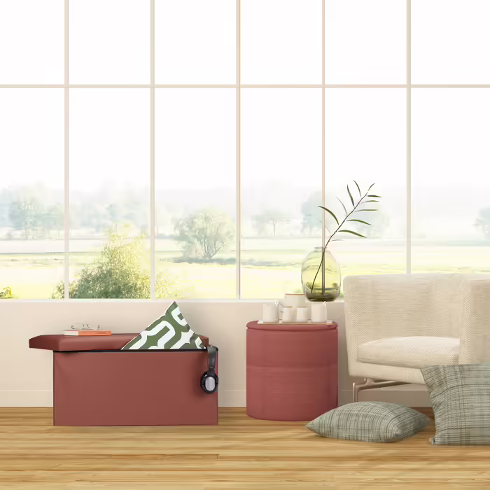Relaxdays Sitzbank Kunstleder