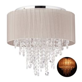 Relaxdays Deckenlampe Organza Kristall