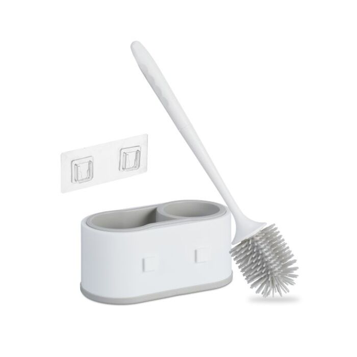 Relaxdays Toilettenbürste mit Wandhalterung