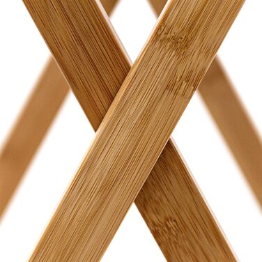 Relaxdays Tabletttisch, Bambus, HxBxT: 63,5 x 55 x 35 cm, klappbarer Beistelltisch mit Tablett, für Frühstück, Natur Single