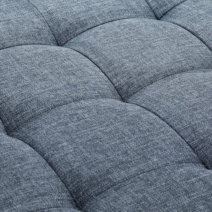 Relaxdays Sitzhocker mit Stauraum L, Fußhocker mit Deckel, 43x45x45 cm, dunkelgrau