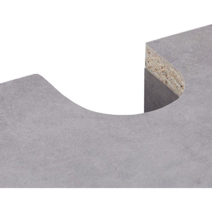 Relaxdays Waschbeckenunterschrank, eintürig, 3 Ablagen, 51x60x32 cm, MDF, Grau