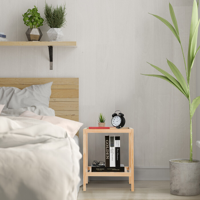 Relaxdays Beistelltisch mit Glasplatte