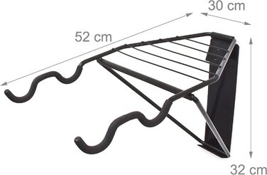 Relaxdays Fahrrad Wandhalterung Klappbar Bis 50 Kg, Schwarz, Standard