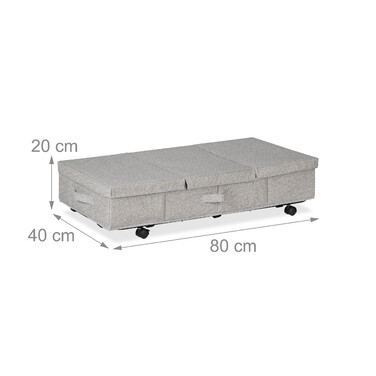 Relaxdays Unterbettkommode mit Rollen 2er Set