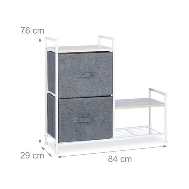 Relaxdays Regalsystem verschiedene Varianten grau