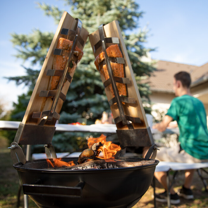 Relaxdays Flammlachsbretter im 2er Set