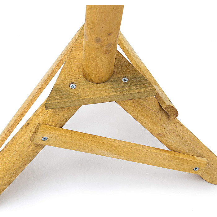 Relaxdays Vogelhaus mit Ständer HBT 100 x 37 x 43 cm Vogelhäuschen aus Holz als Vogelfutterhaus für Zaunkönig und Eichelhäher schicke Vogelfutterstelle und Vogelvilla mit grünem Dach, Natur