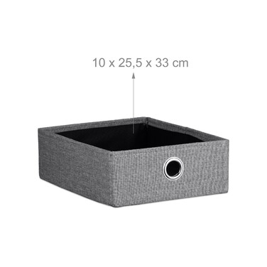 Relaxdays Sitzhocker mit Stauraum 2 Schubladen