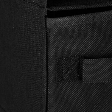 Relaxdays Hängeregal Stoff, 6 Fächer, 2 Schübe, für Kleiderschrank, HBT: ca. 82x14,5x30 cm, schwarz
