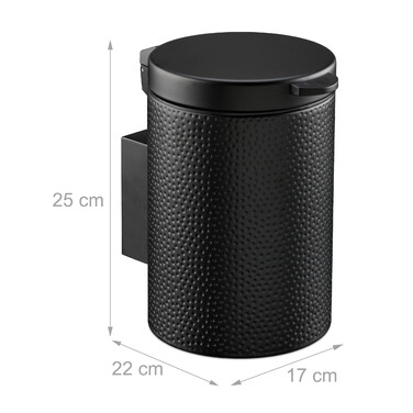 Relaxdays Kosmetikeimer Wandmontage 3 Liter
