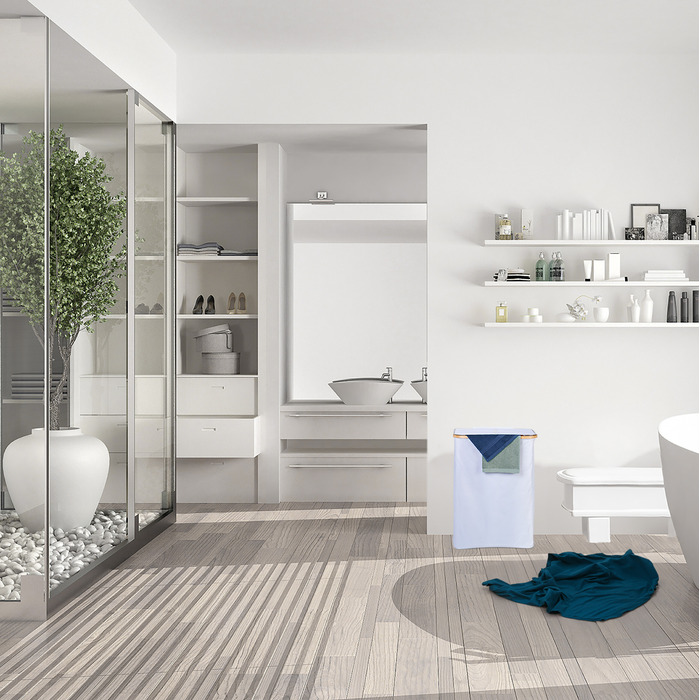 Relaxdays Wäschekorb mit Deckel 105 l