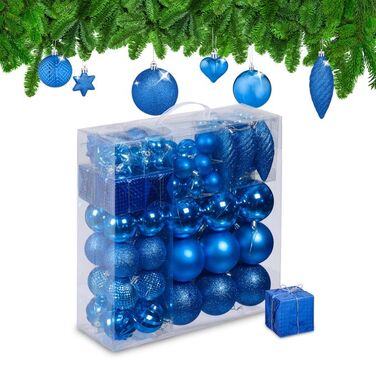 Relaxdays Weihnachtskugeln im 110er Set