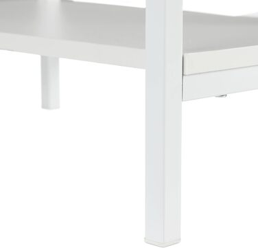 Relaxdays Schreibtisch neigbar, 3 Ablagen, mehrere Winkel, Computer- & Arbeitstisch, HxBxT: 75 x 110 x 55 cm, Weiß